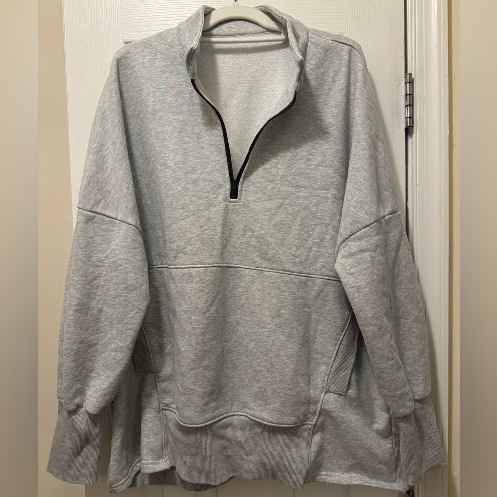 Gray XL quarter zip sweatshirt